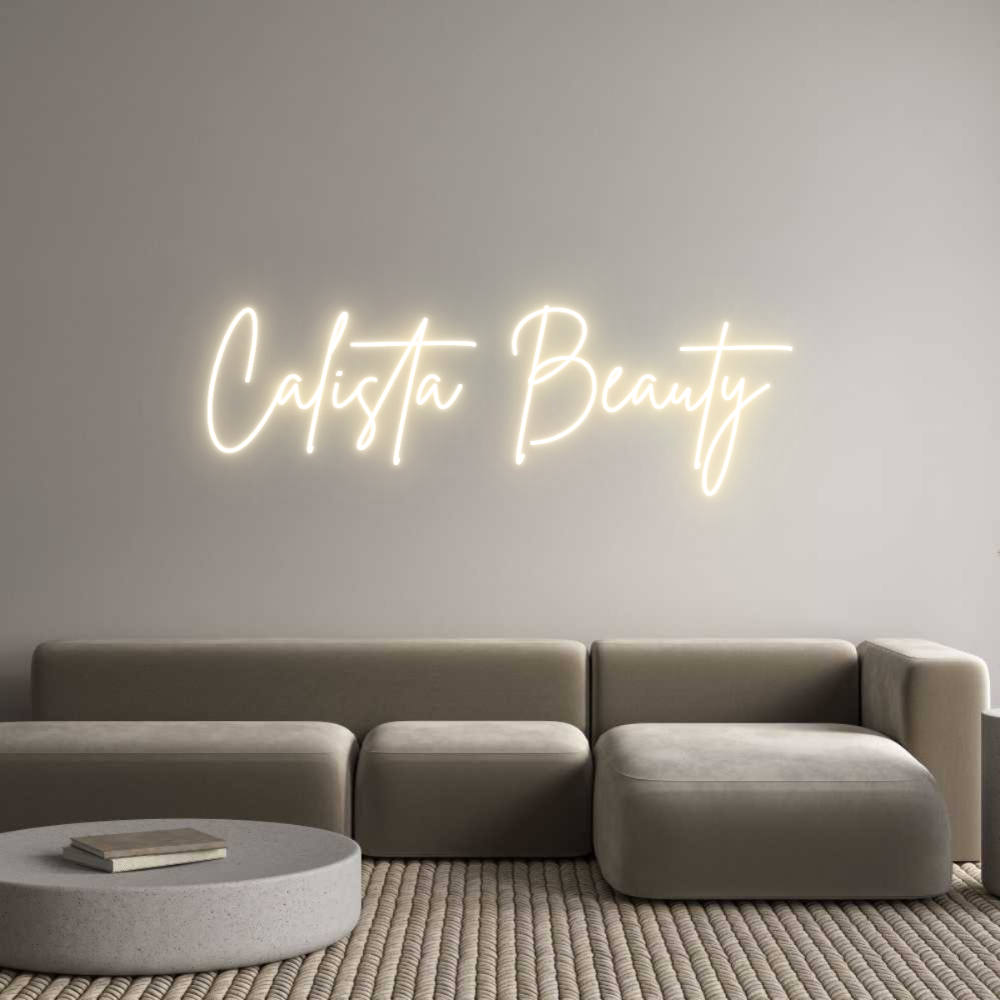Custom Neon Sign Online Editor Calista Beauty
