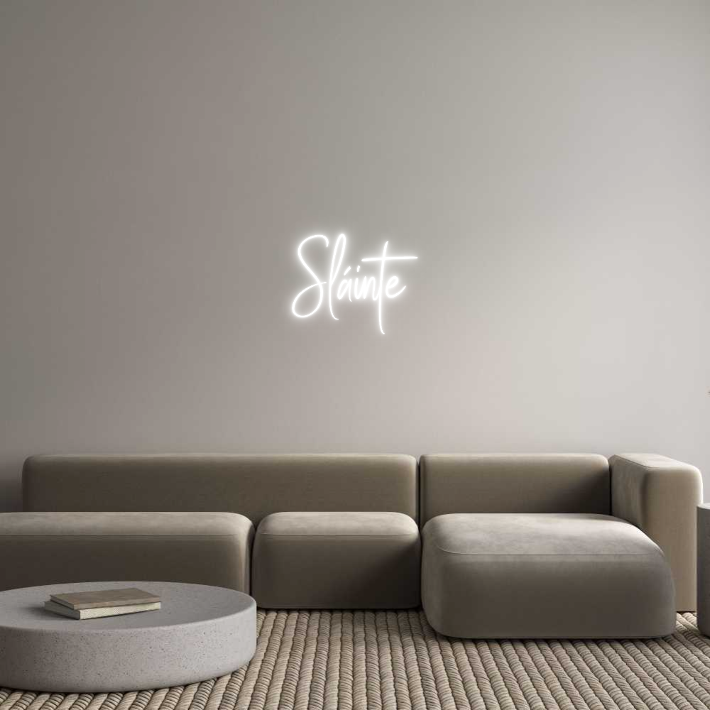 Custom Neon Sign Online Editor Sláinte