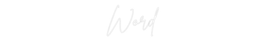 Custom Neon Sign Online Editor Word