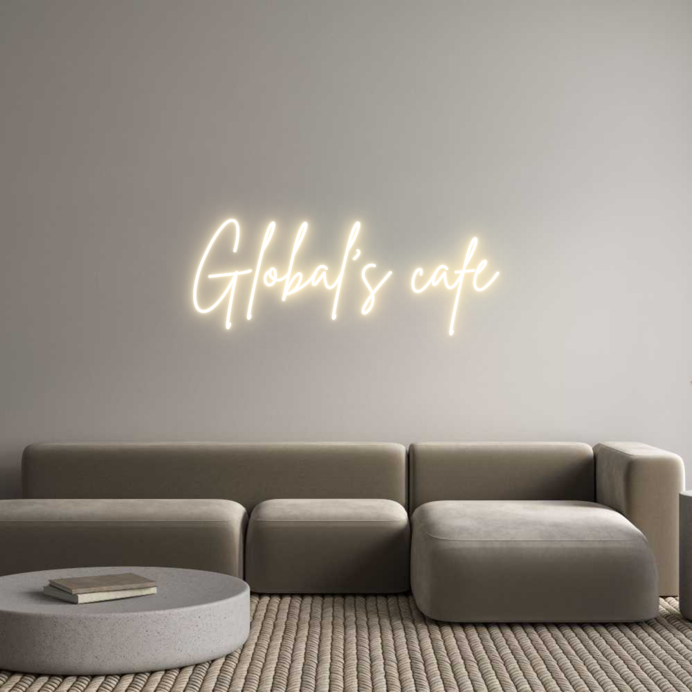 Custom Neon Sign Online Editor Global's cafè