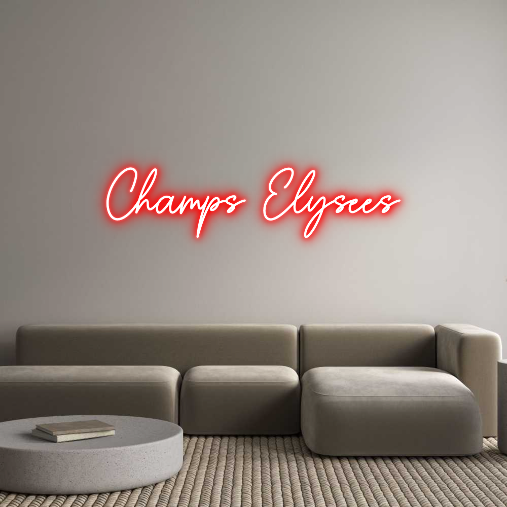 Custom Neon Sign Online Editor Champs Elysees