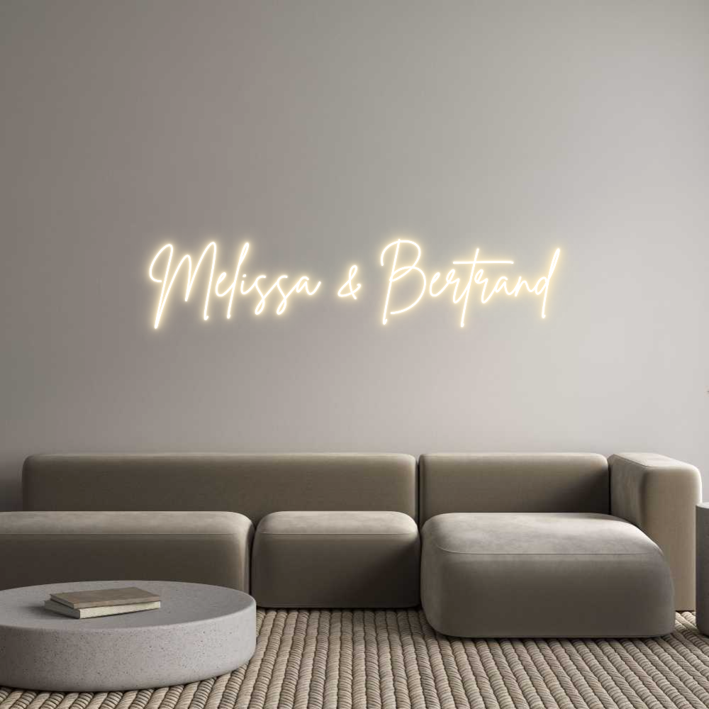 Custom Neon Sign Online Editor Mélissa & Ber...