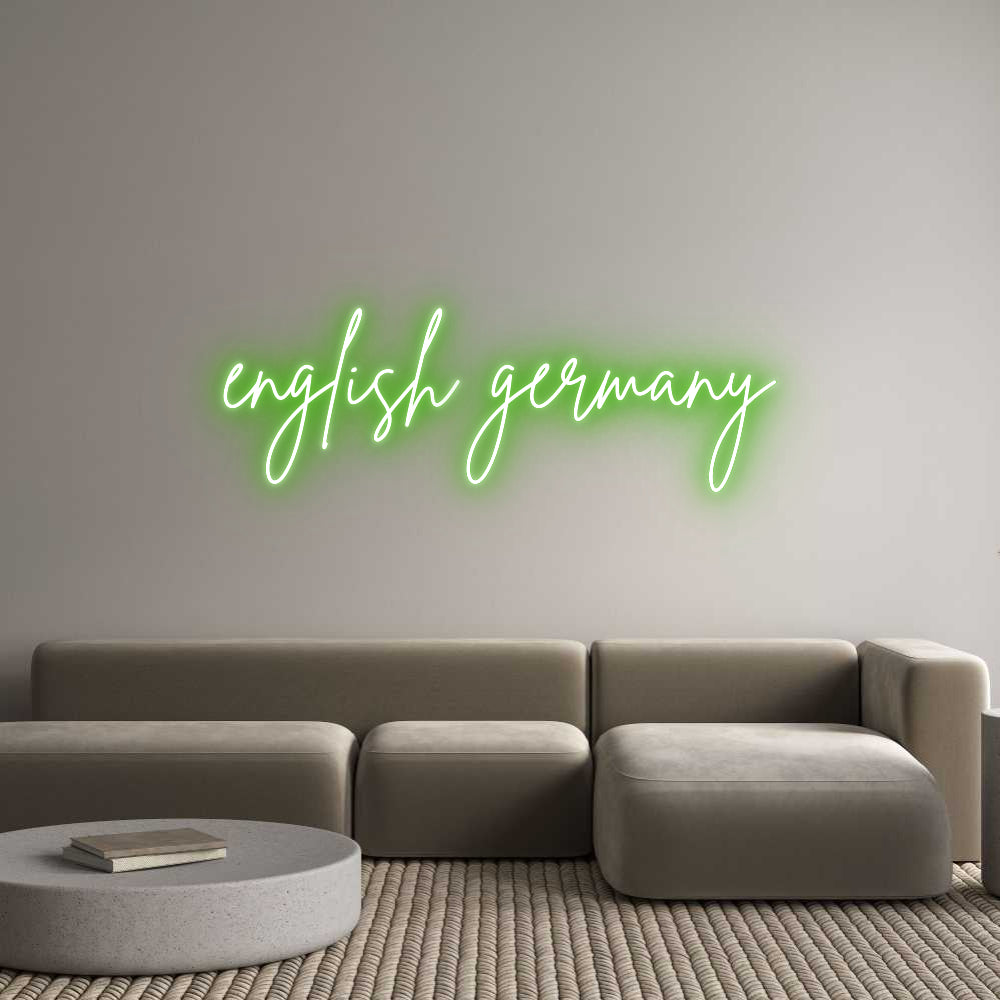 Custom Neon Sign Online Editor english germany