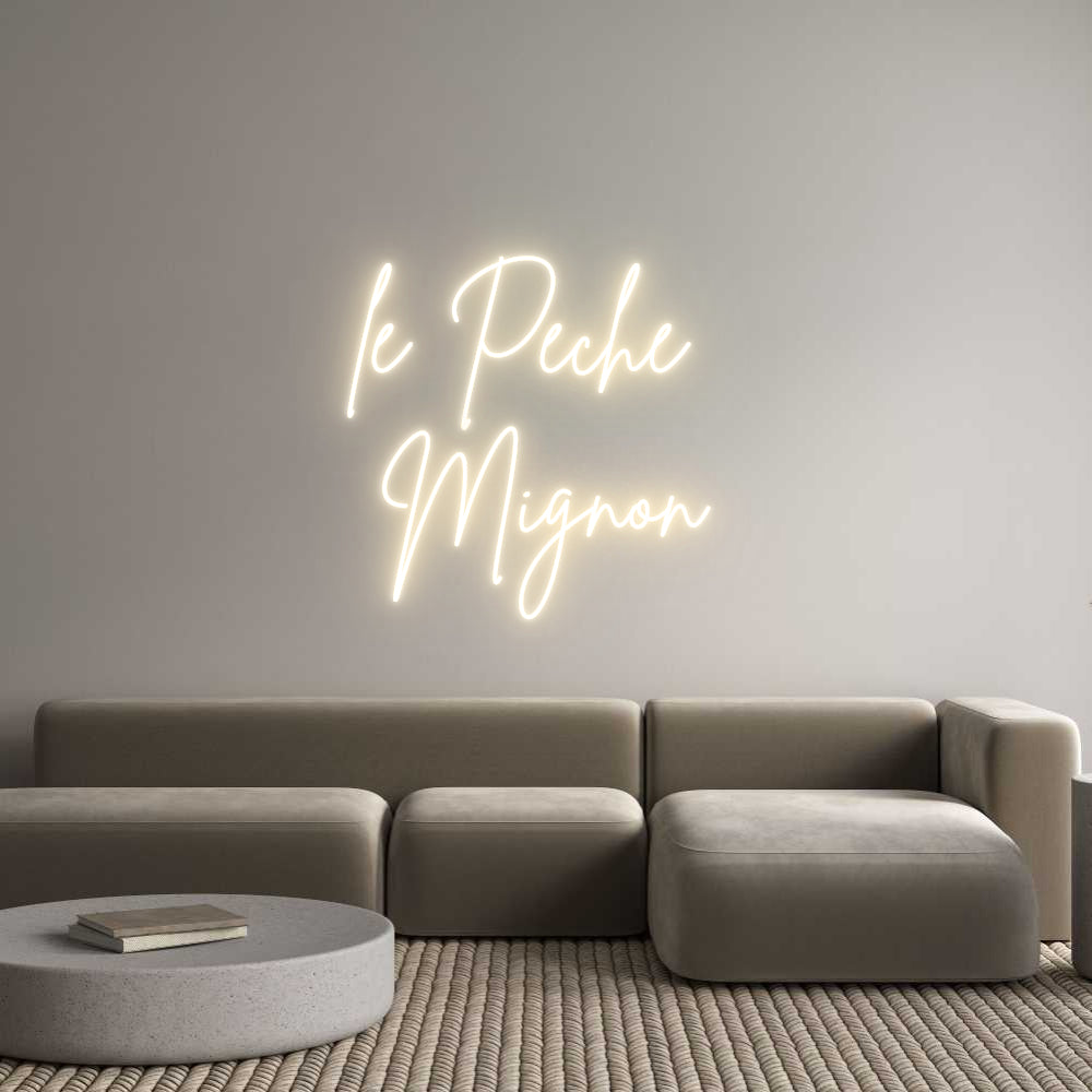 Custom Neon Sign Online Editor le Péché 
 M...