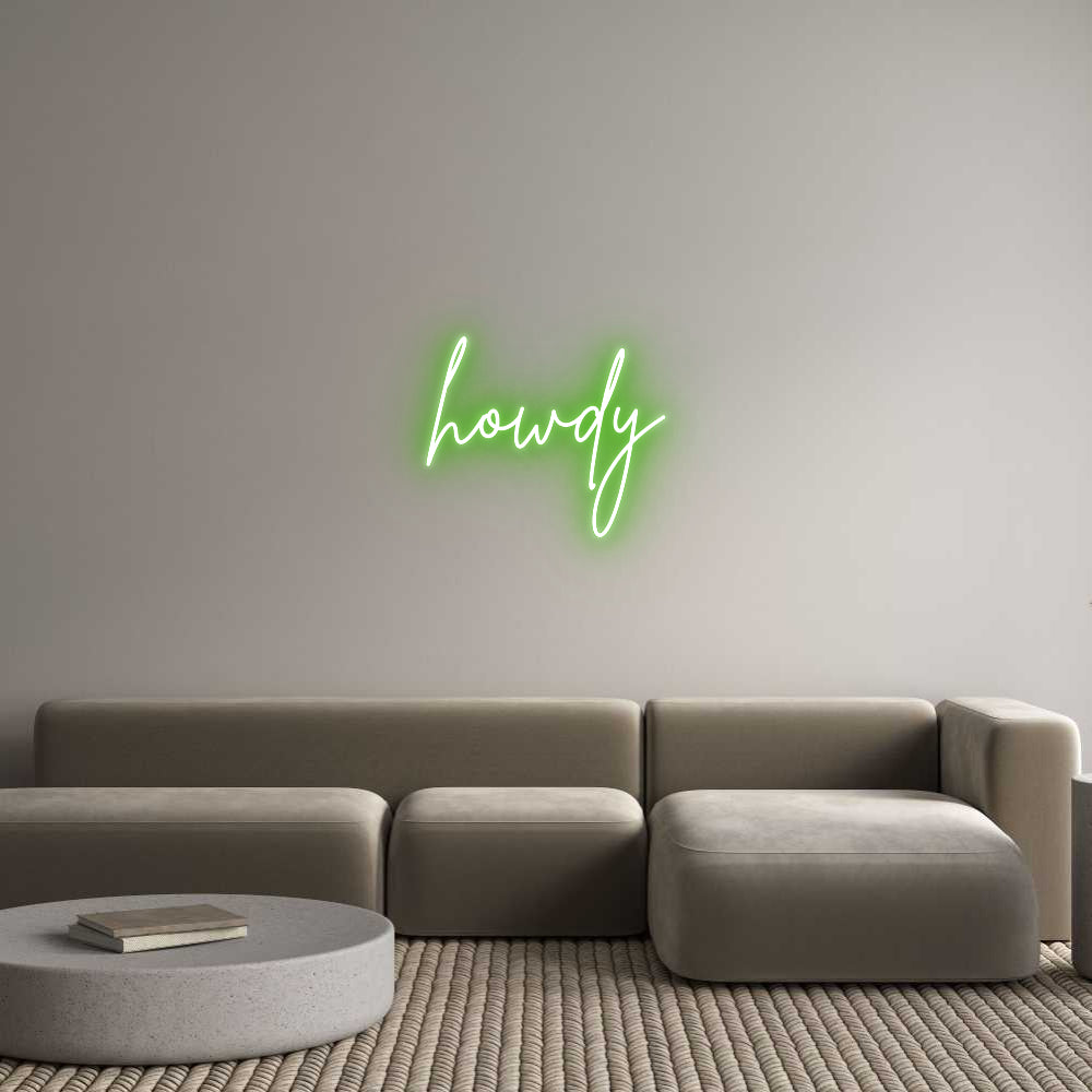 Custom Neon Sign Online Editor howdy