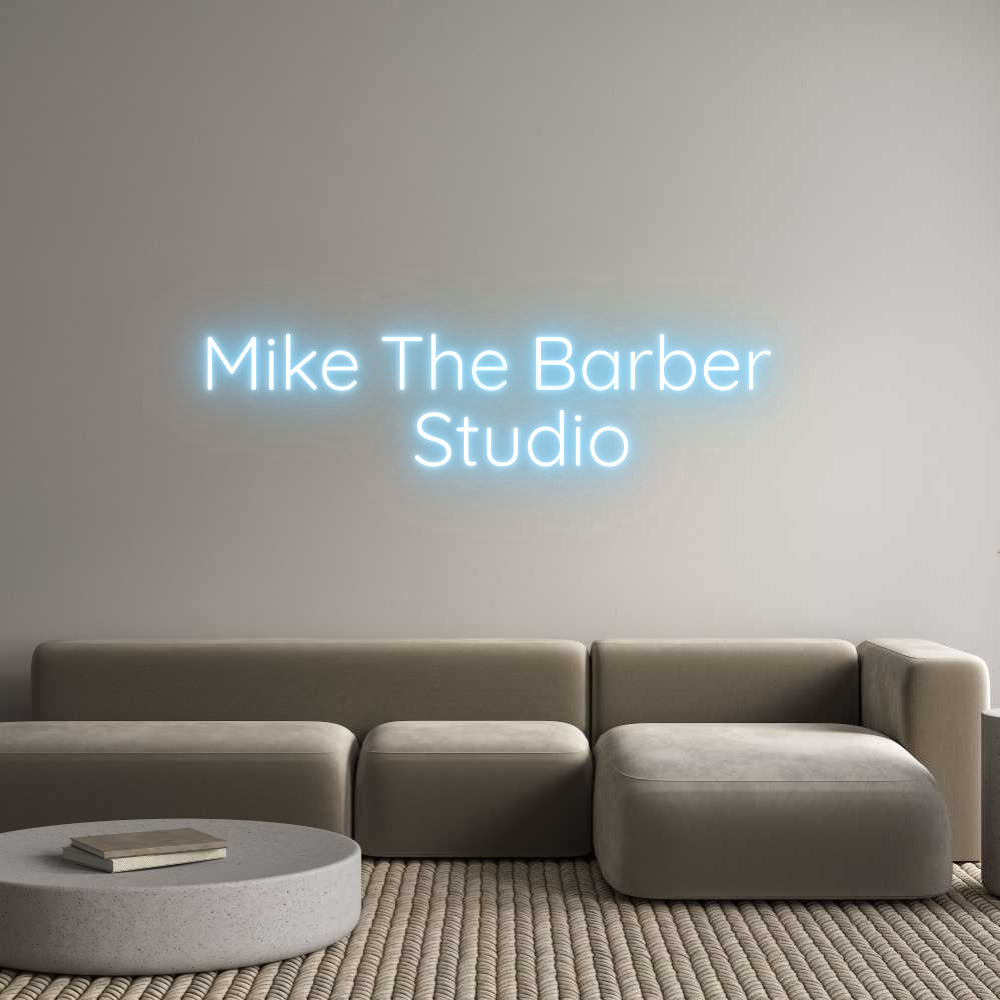Custom Neon Sign Online Editor Mike The Barb...