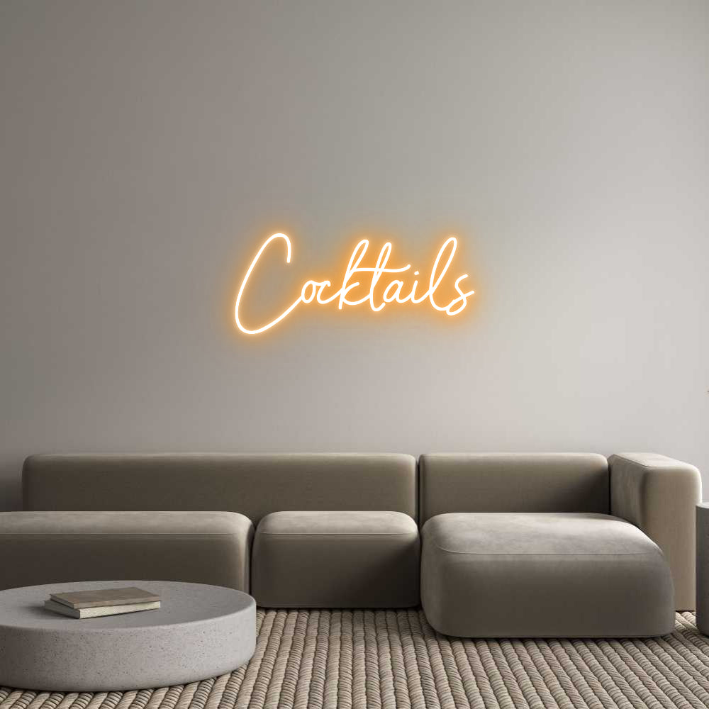 Custom Neon Sign Online Editor Cocktails