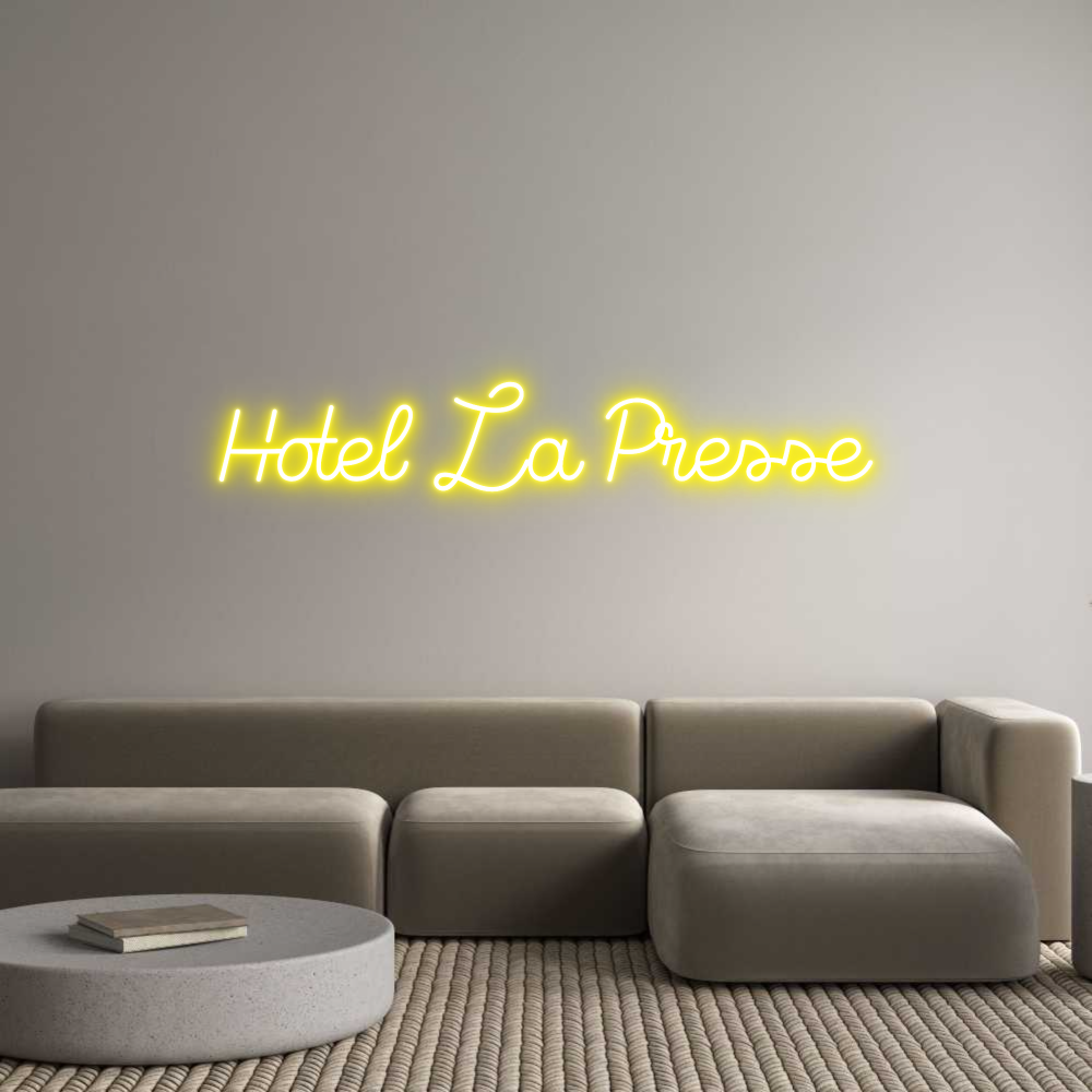 Custom Neon Sign Online Editor Hotel La Presse