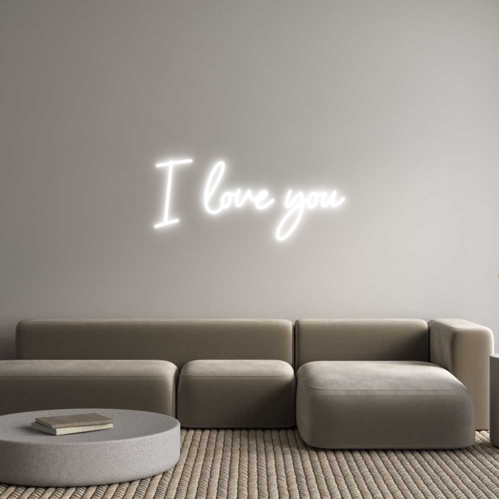 Custom Neon Sign Online Editor I love you