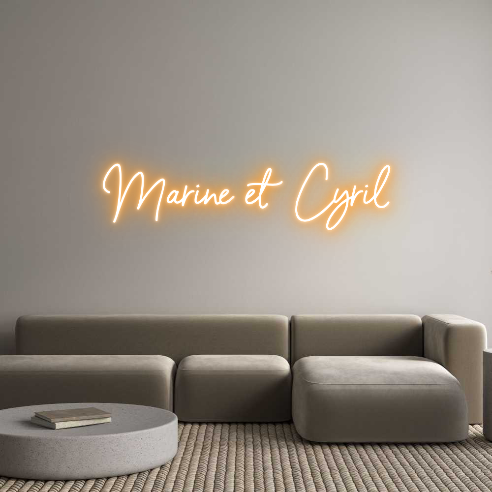 Custom Neon Sign Online Editor Marine et Cyril