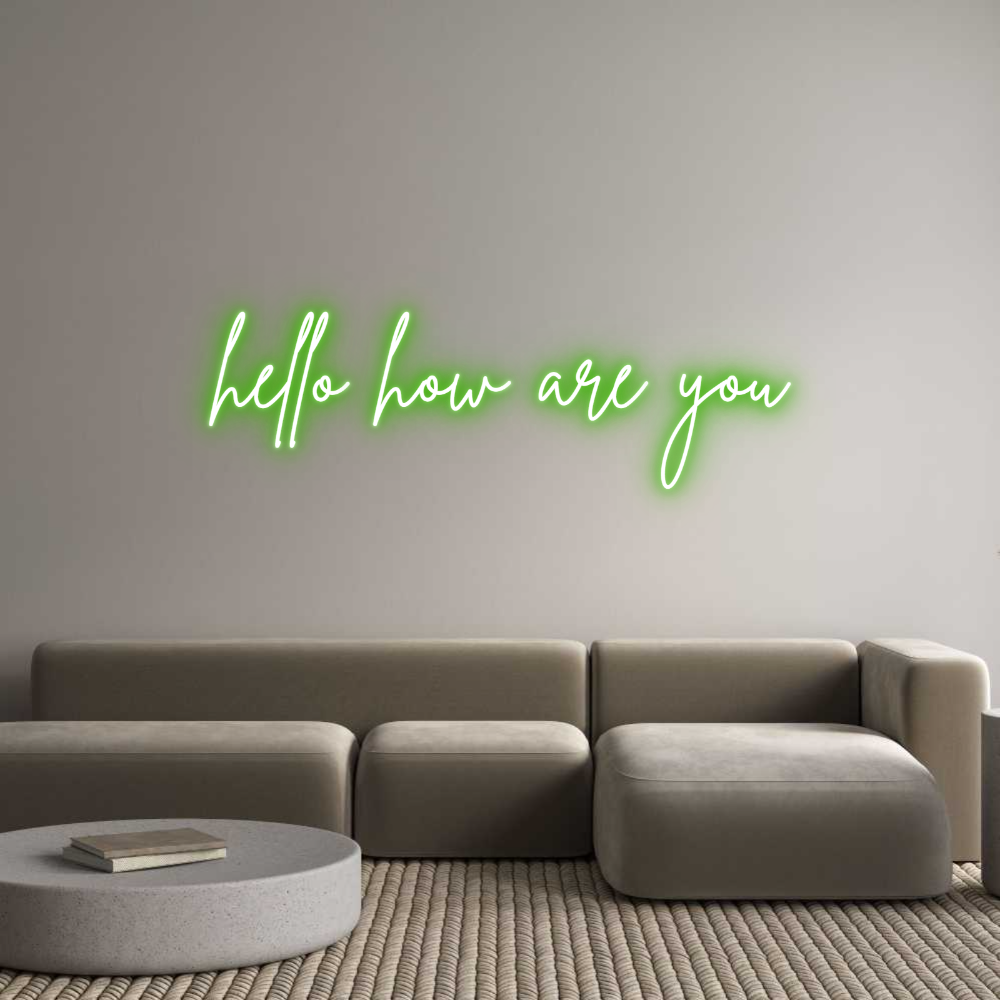 Custom Neon Sign Online Editor hello how are...
