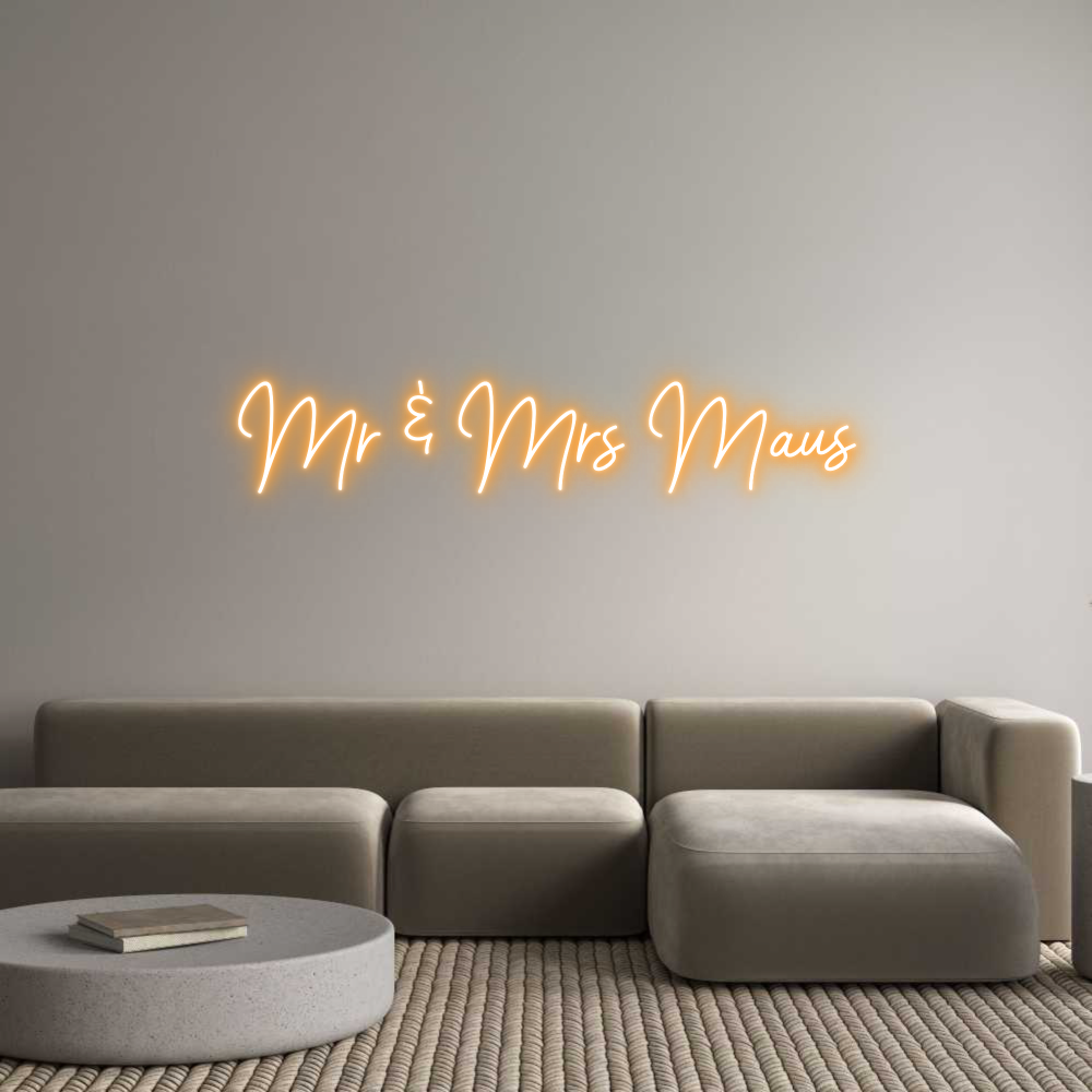 Custom Neon Sign Online Editor Mr & Mrs Maus