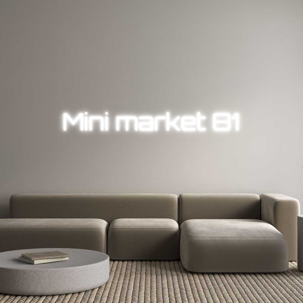 Custom Neon Sign Online Editor Mini market 81