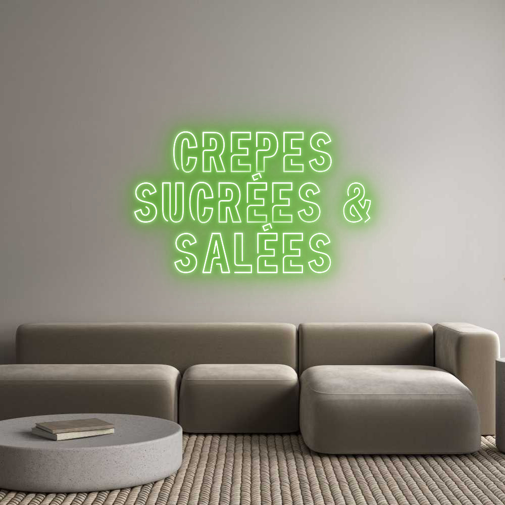 Custom Neon Sign Online Editor CREPES
sucré...
