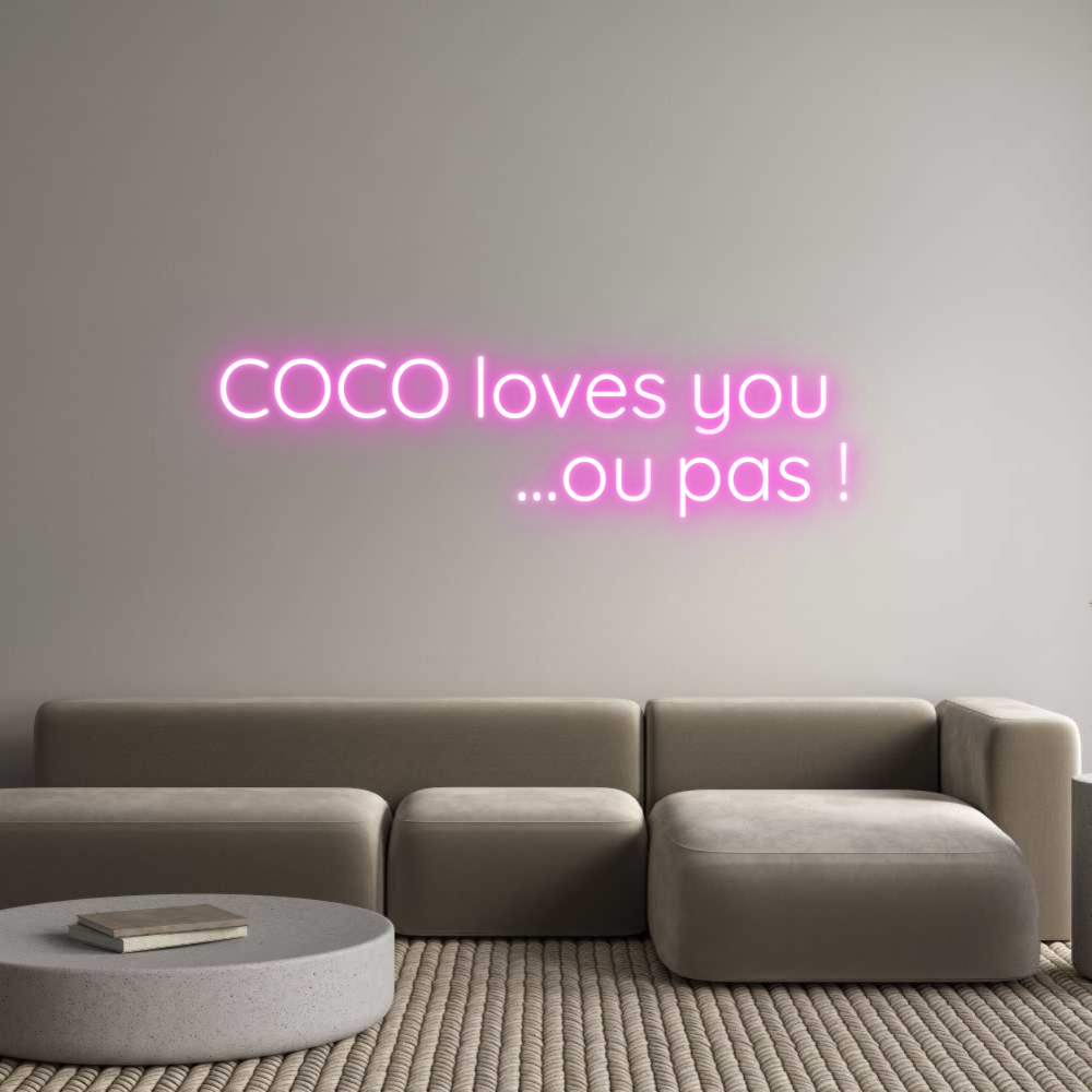 Custom Neon Sign Online Editor COCO loves yo...