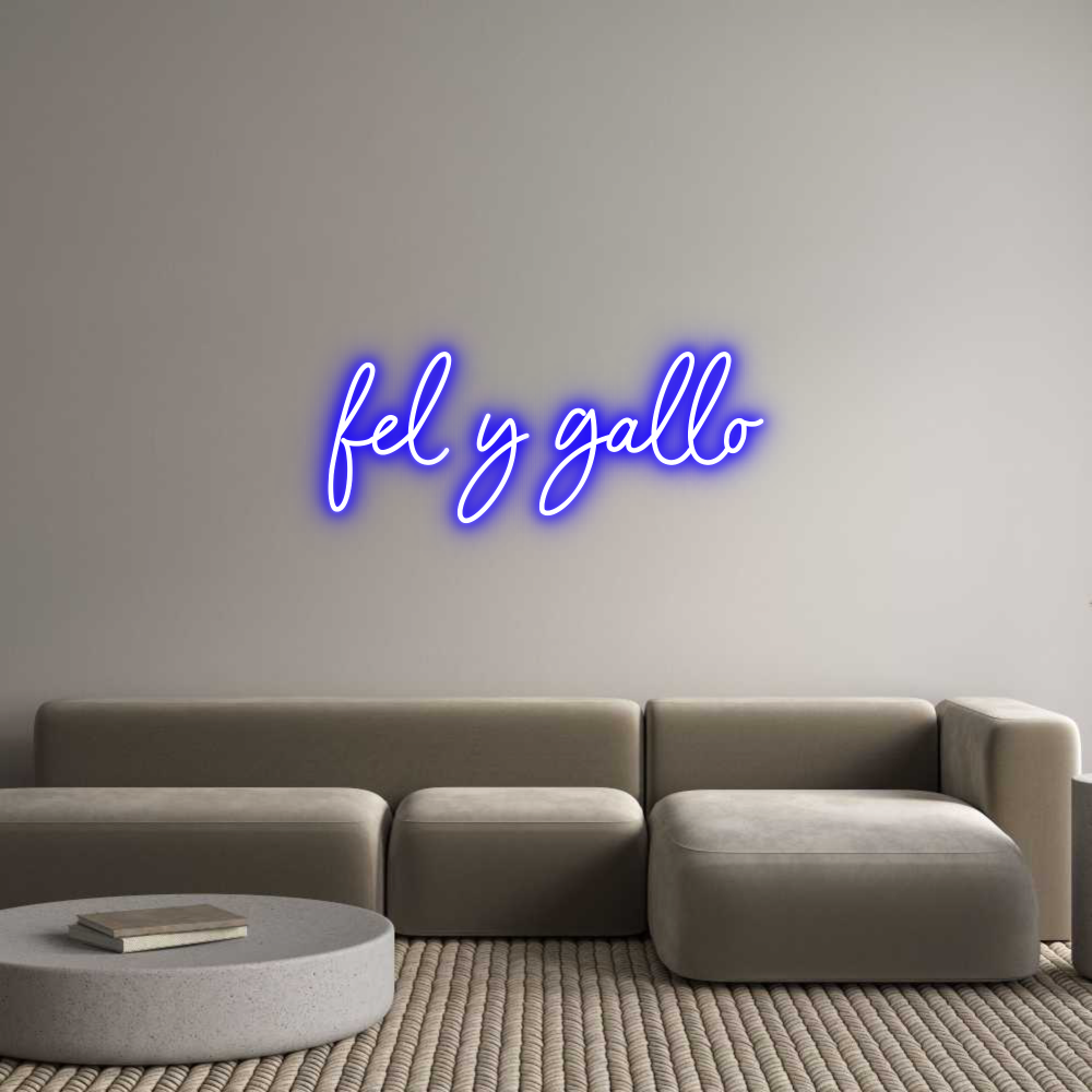 Custom Neon Sign Online Editor fel y gallo