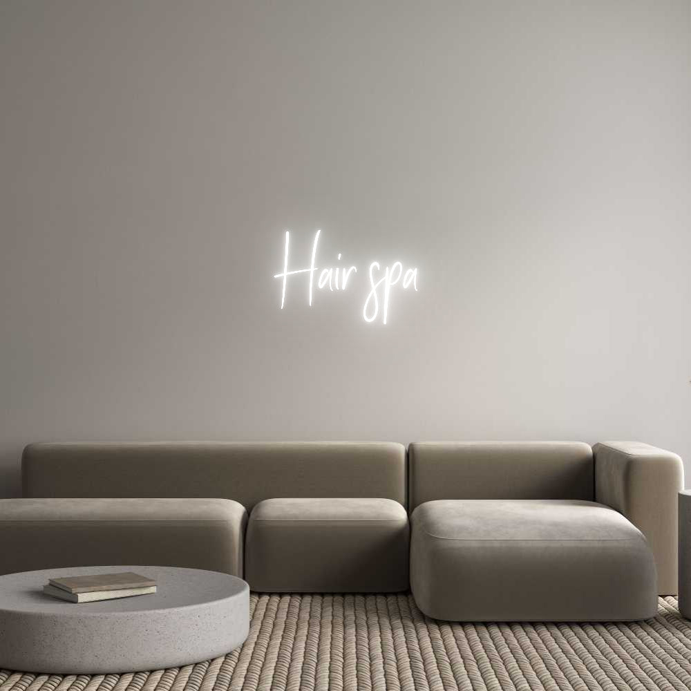 Custom Neon Sign Online Editor Hair spa