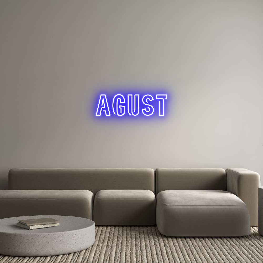 Custom Neon Sign Online Editor AGUST