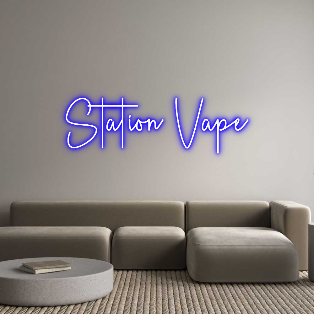 Custom Neon Sign Online Editor Station Vape