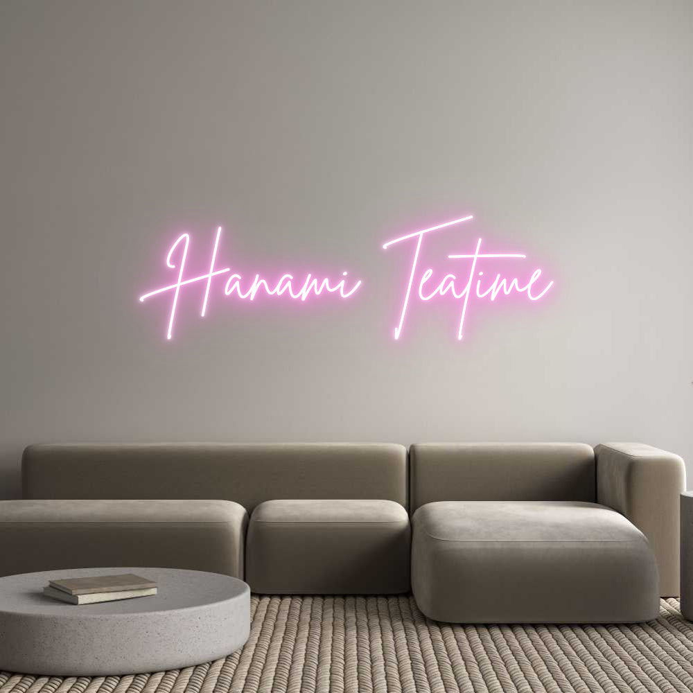 Custom Neon Sign Online Editor Hanami Teatime