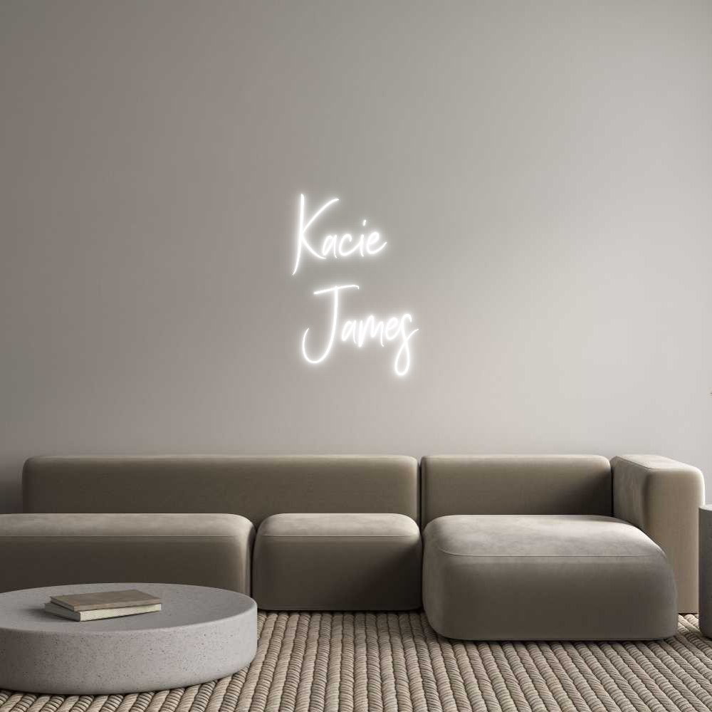 Custom Neon Sign Online Editor Kacie 
 James