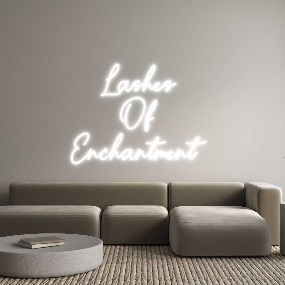 Custom Neon Sign Online Editor Lashes 
Of 
...