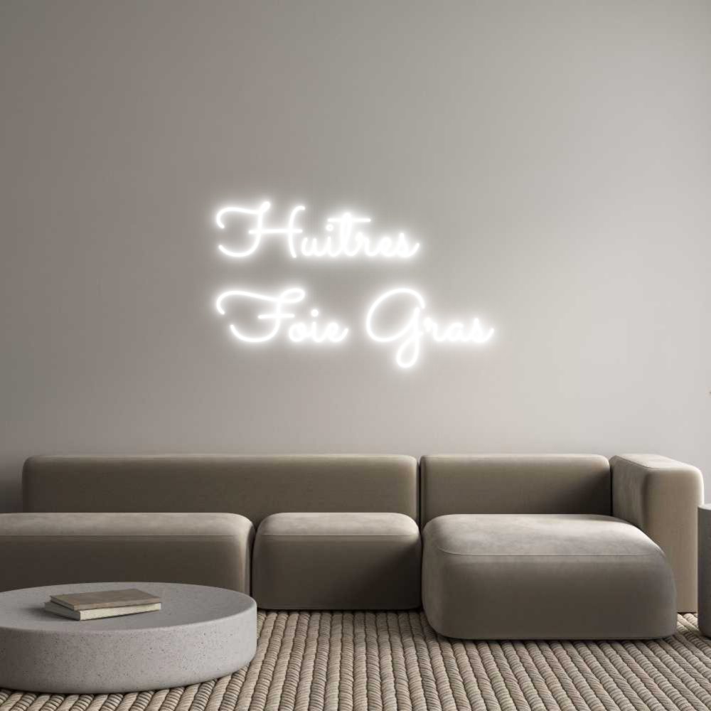 Custom Neon Sign Online Editor Huitres
Foie...