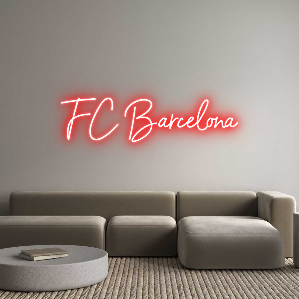 Custom Neon Sign Online Editor FC Barcelona