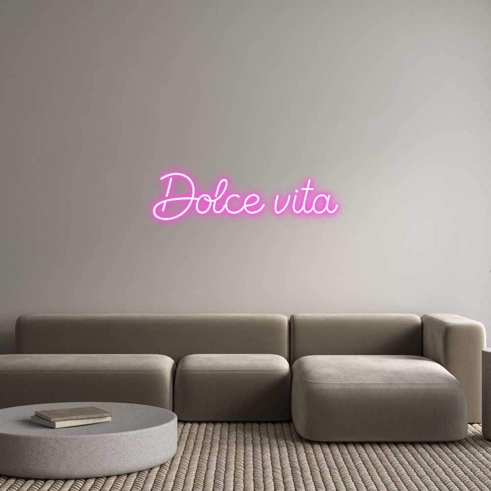 Custom Neon Sign Online Editor Dolce vita