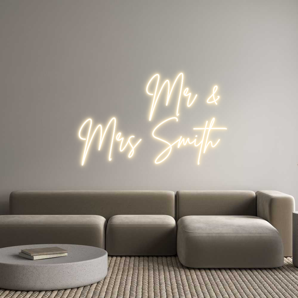 Custom Neon Sign Online Editor Mr &
Mrs Smith