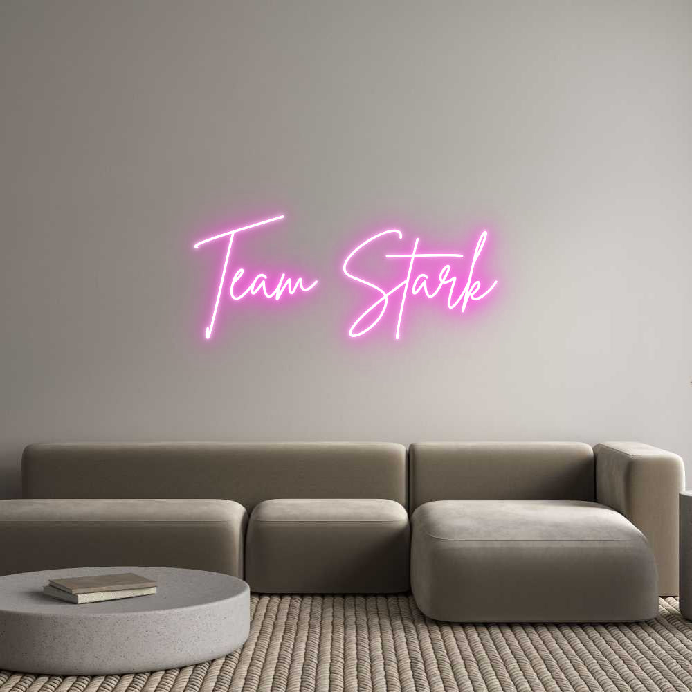 Custom Neon Sign Online Editor Team Stark