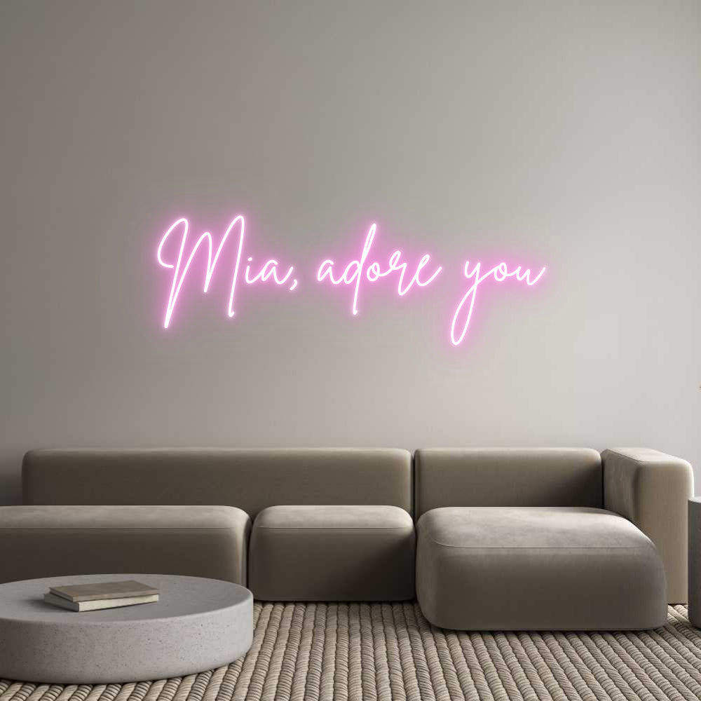 Custom Neon Sign Online Editor Mia, adore you