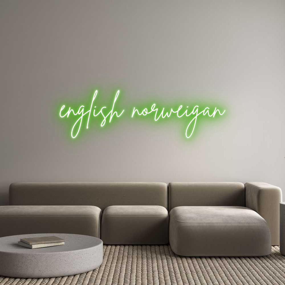 Custom Neon Sign Online Editor english norwe...