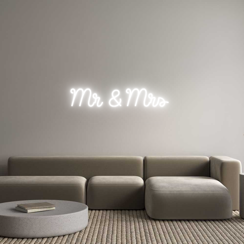 Custom Neon Sign Online Editor Mr & Mrs