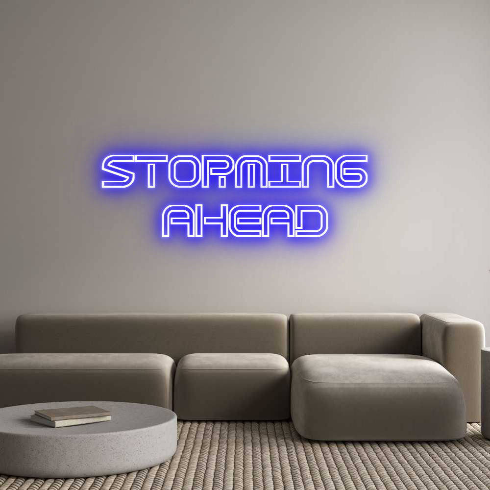 Custom Neon Sign Online Editor STORMING 
AH...