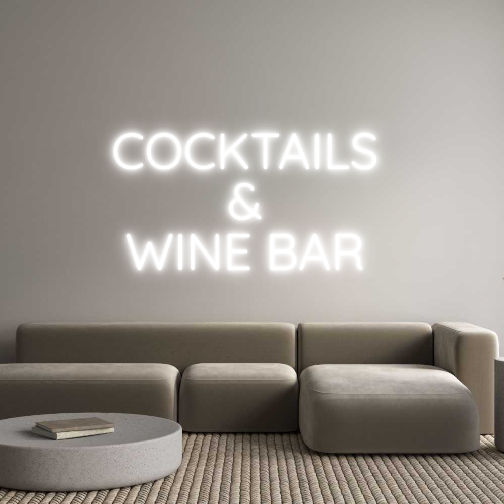 Custom Neon Sign Online Editor COCKTAILS 
&...