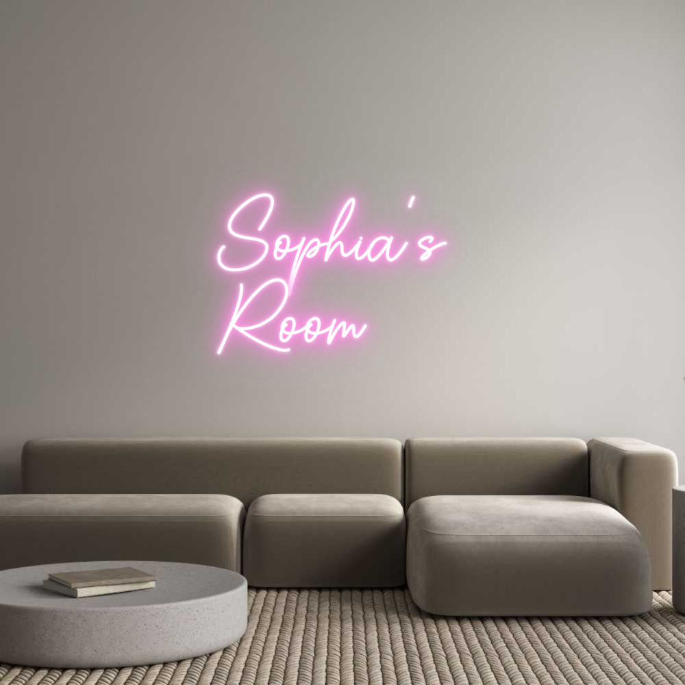 Custom Neon Sign Online Editor Sophia's 
Room