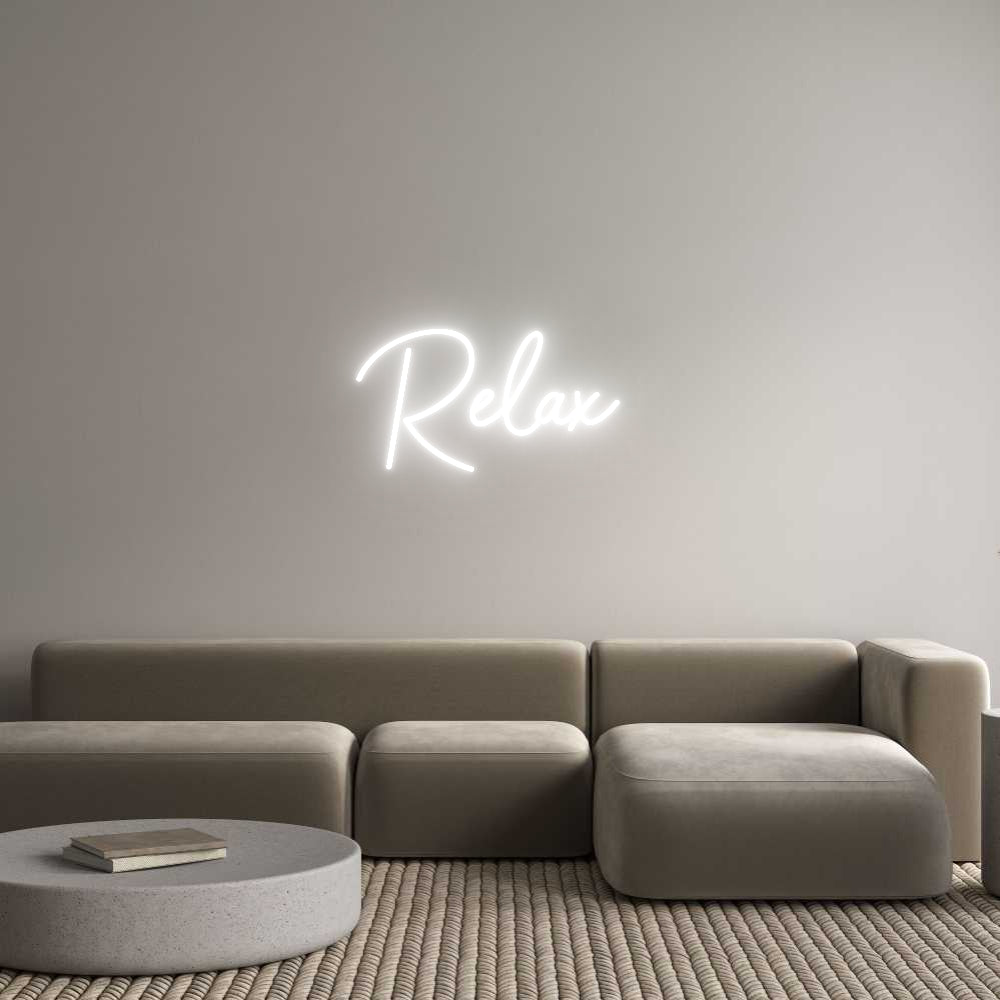 Custom Neon Sign Online Editor Relax