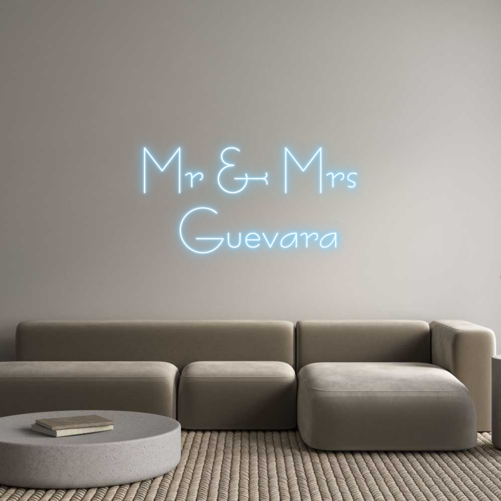 Custom Neon Sign Online Editor Mr & Mrs
 Gu...