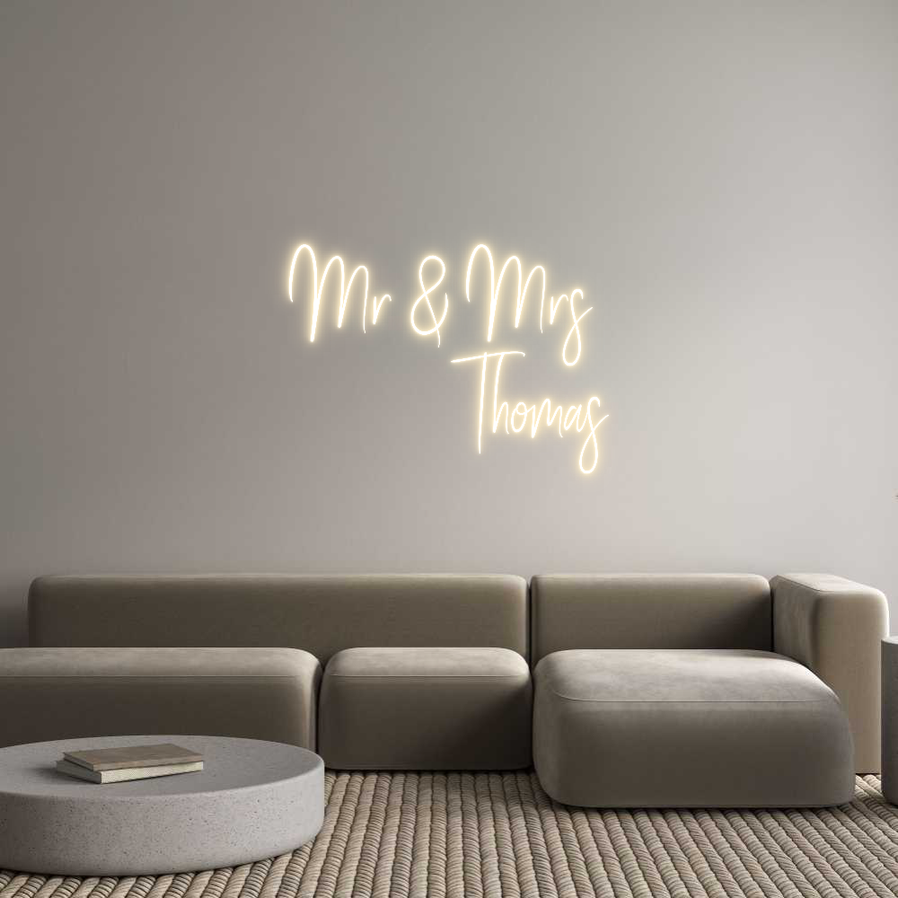 Custom Neon Sign Online Editor Mr & Mrs 
Th...