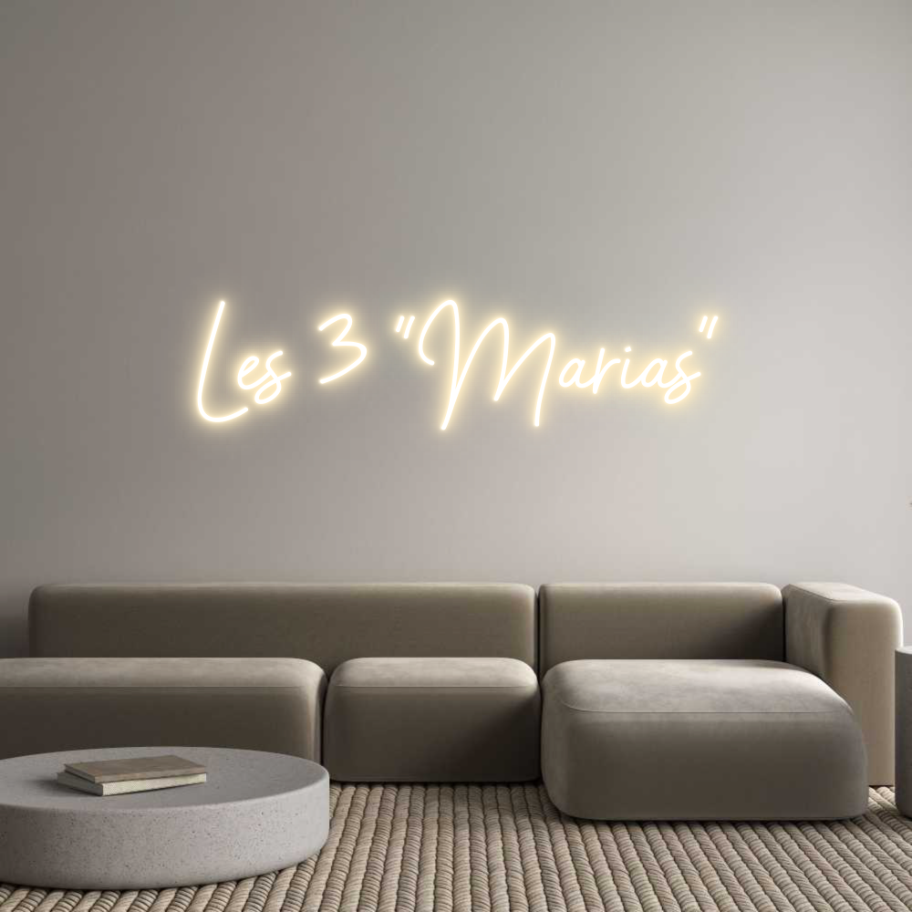 Custom Neon Sign Online Editor Les 3 "Marias"