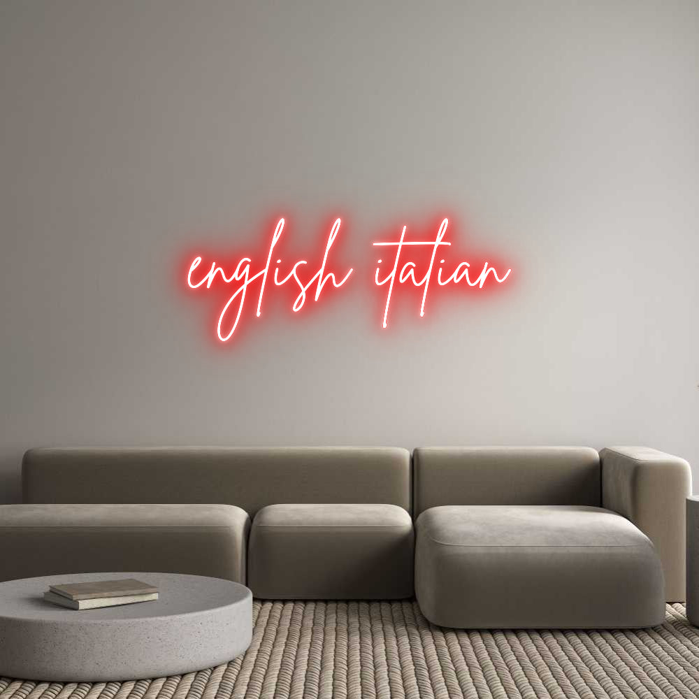 Custom Neon Sign Online Editor english italian
