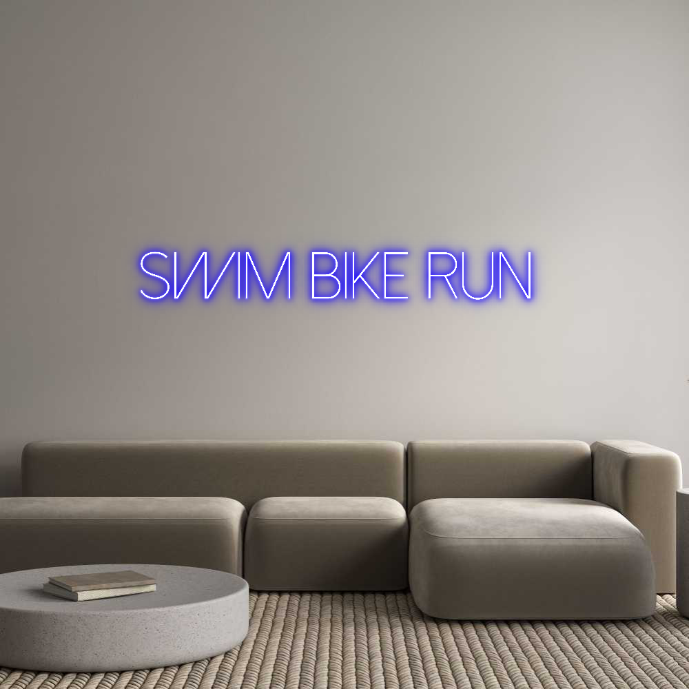 Custom Neon Sign Online Editor Swim Bike Run