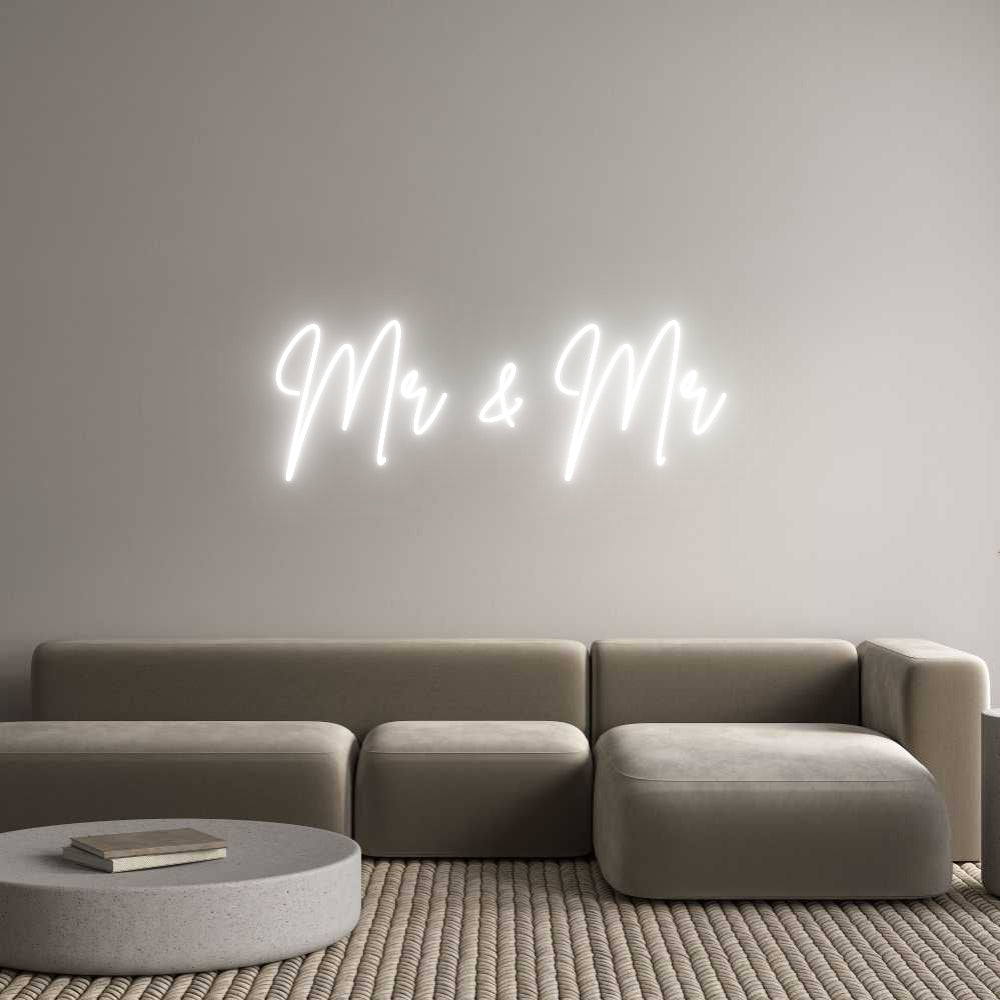Custom Neon Sign Online Editor Mr & Mr