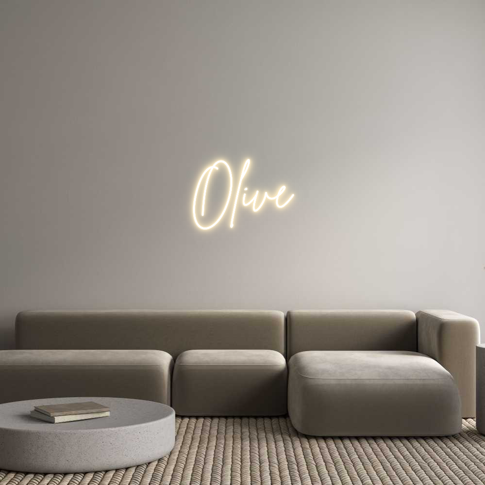 Custom Neon Sign Online Editor Olive