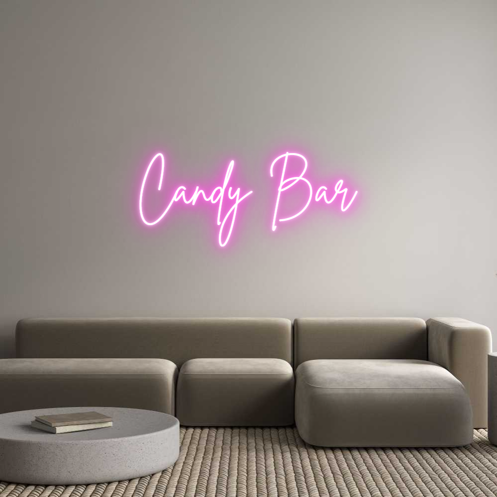 Custom Neon Sign Online Editor Candy Bar