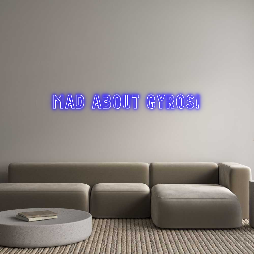 Custom Neon Sign Online Editor MAD ABOUT GYR...