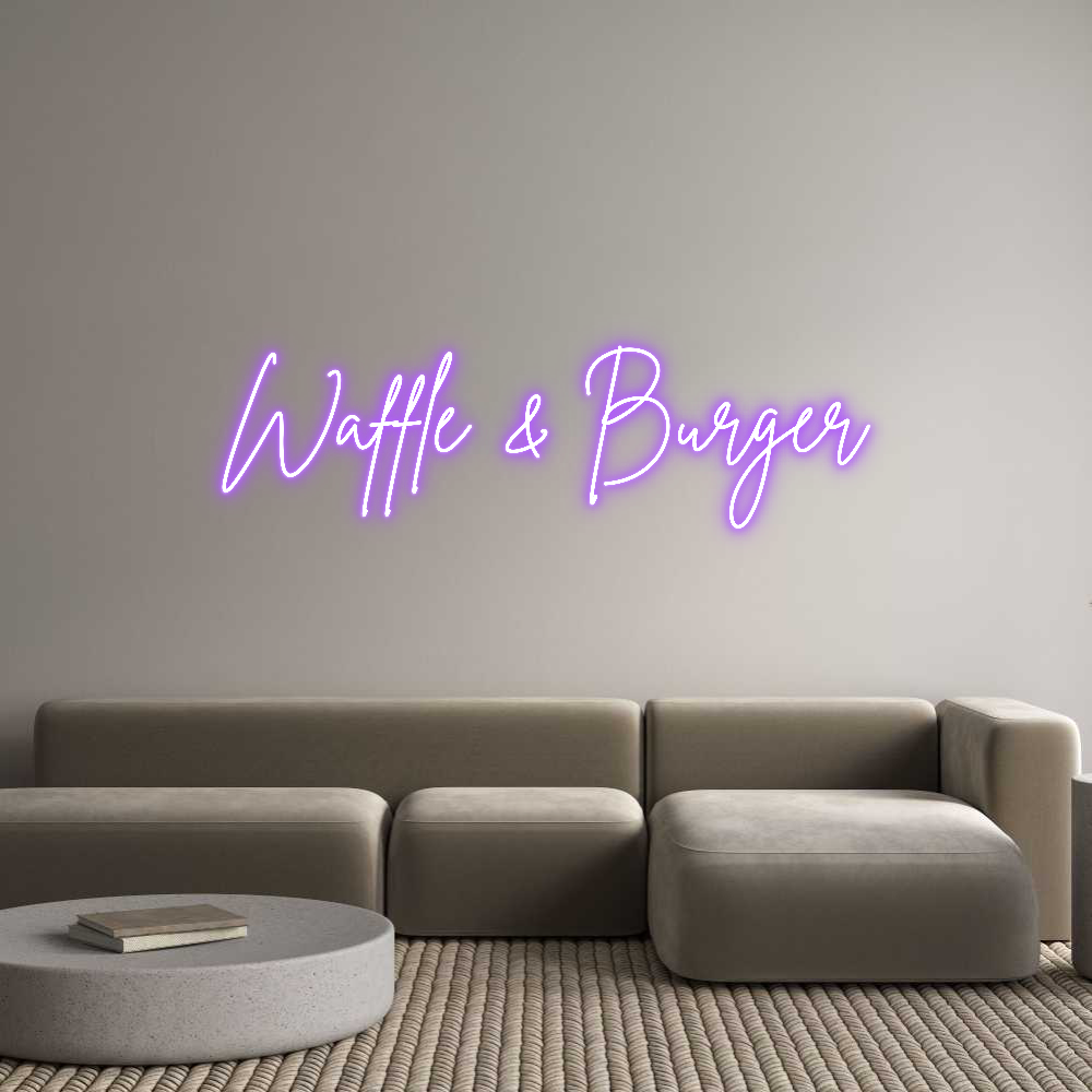Custom Neon Sign Online Editor Waffle & Burger