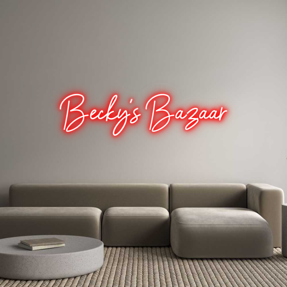 Custom Neon Sign Online Editor Becky's Bazaar
