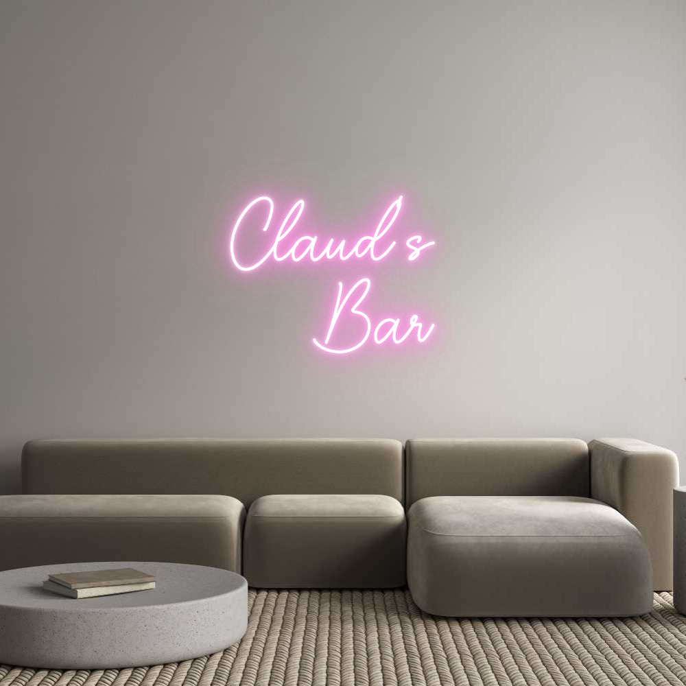 Custom Neon Sign Online Editor Claud’s 
Bar